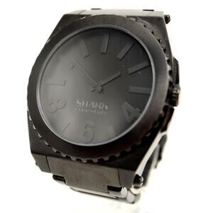 Freestyle Shark Analog Mens Black Stealth 48mm Watch Steel Bracelet New Battery
